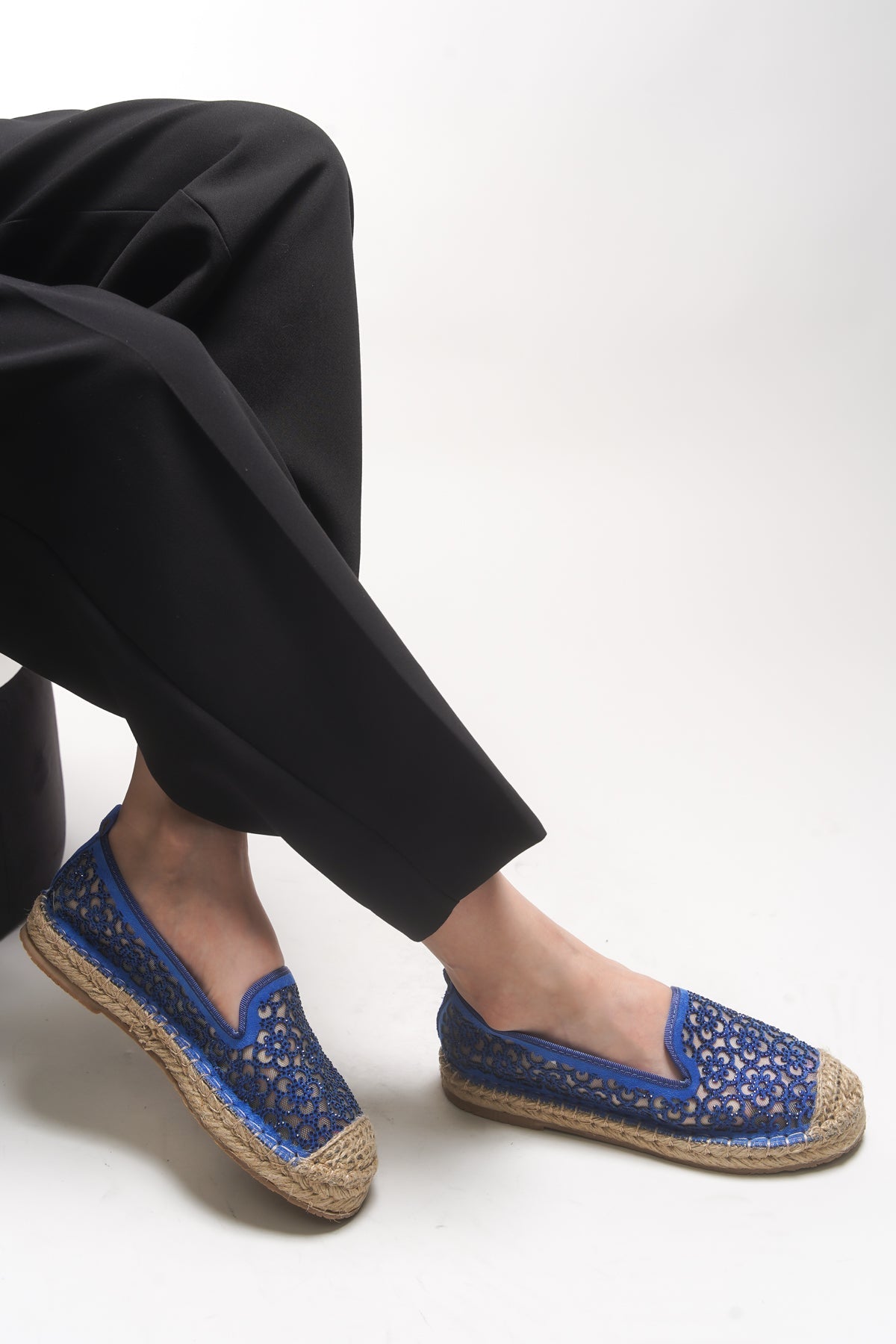 Riccon Jehyeth Kadın Espadril 00128 Mavi - Riccon