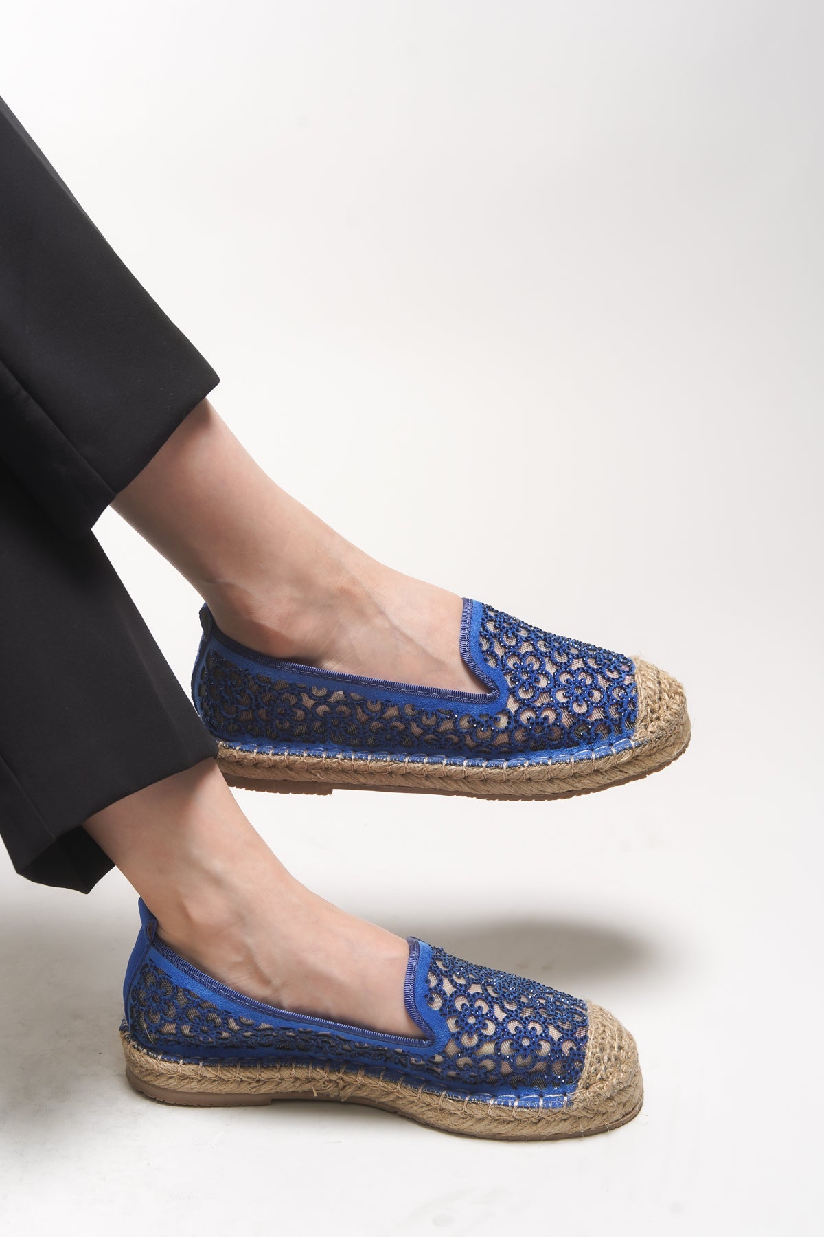Riccon Jehyeth Kadın Espadril 00128 Mavi - Riccon