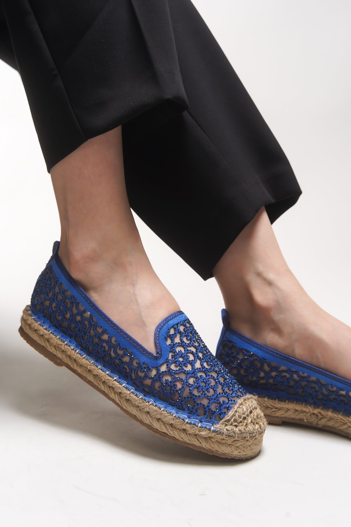 Riccon Jehyeth Kadın Espadril 00128 Mavi - Riccon