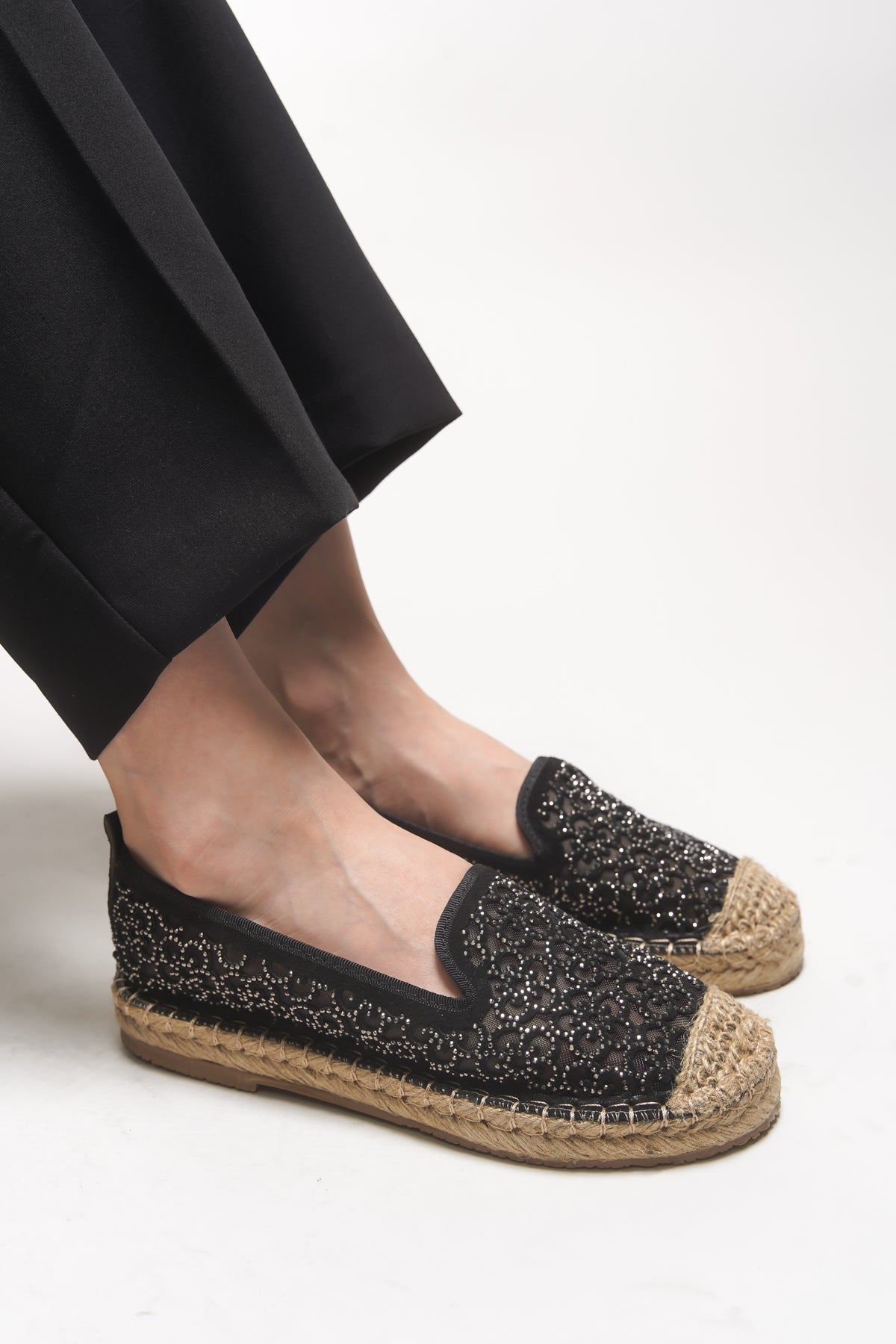 Riccon Jehyeth Kadın Espadril 00128 Siyah - Riccon