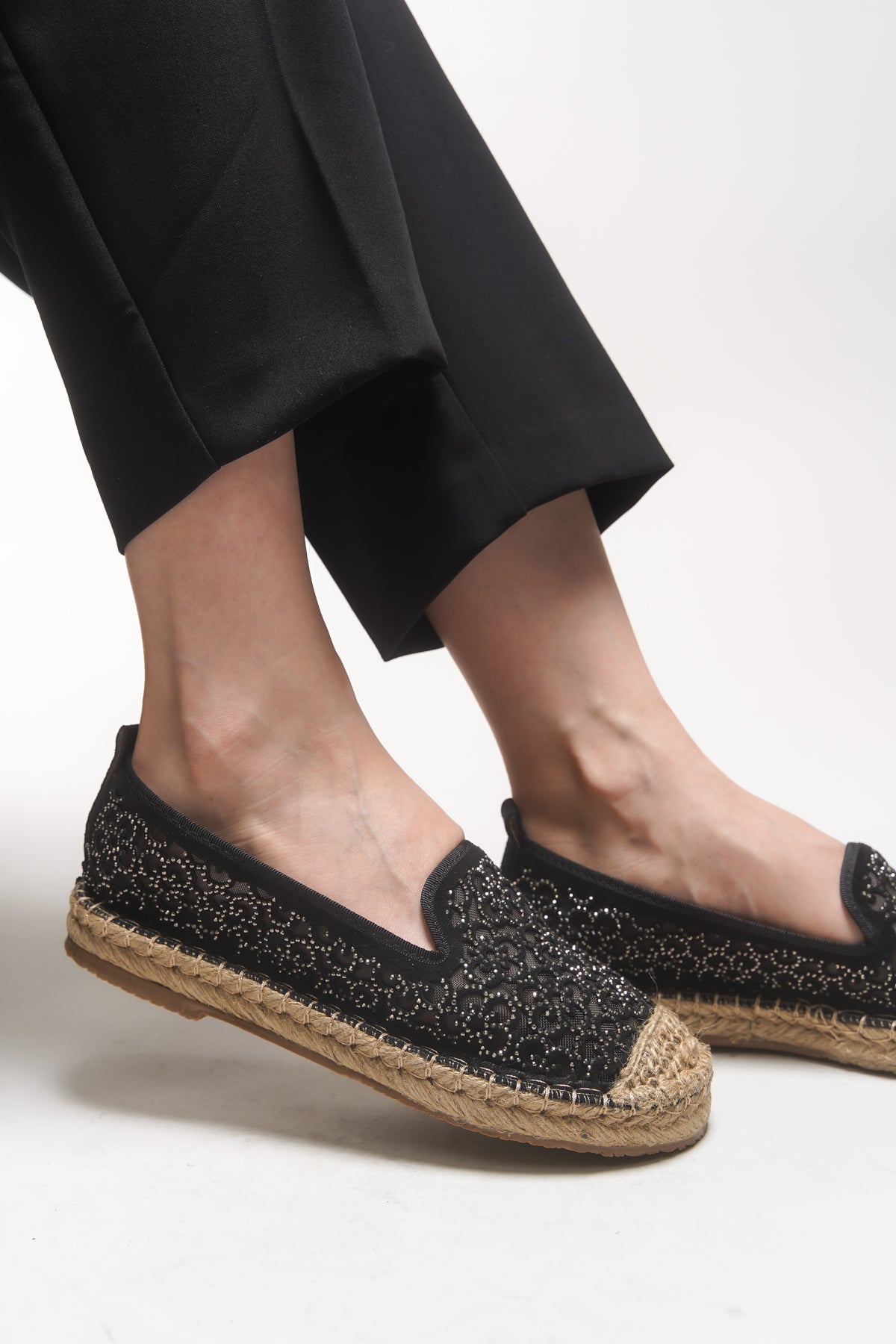Riccon Jehyeth Kadın Espadril 00128 Siyah - Riccon