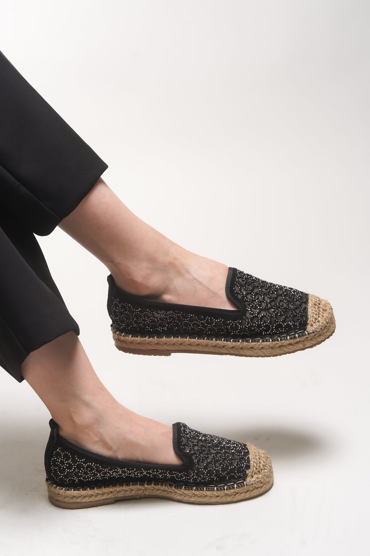 Riccon Jehyeth Kadın Espadril 00128 Siyah - Riccon