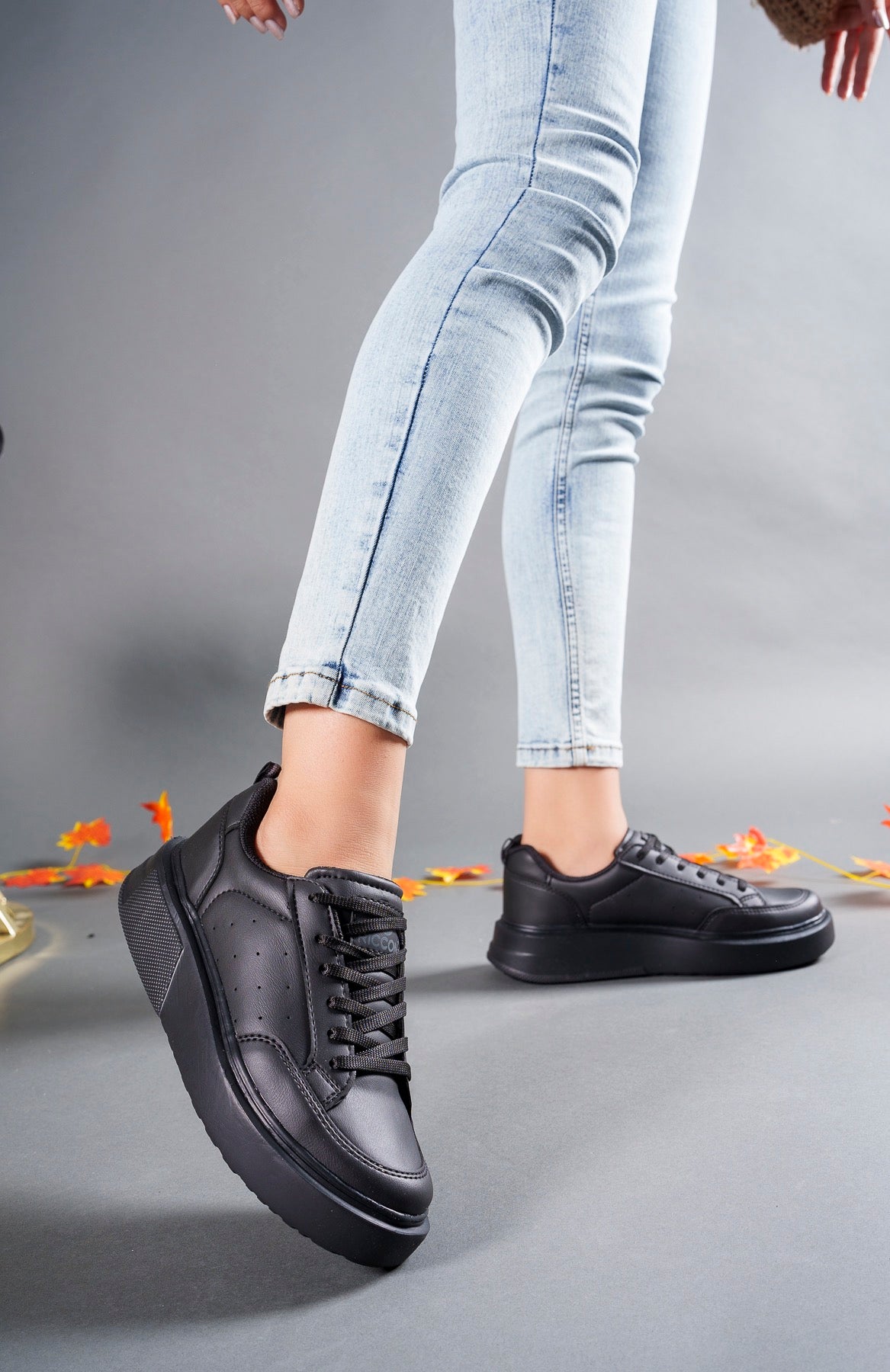 Riccon Kadin Sneaker 0012148 Siyah Siyah - Riccon