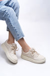Riccon Kadın Sneaker 0012151 Ekru - Riccon