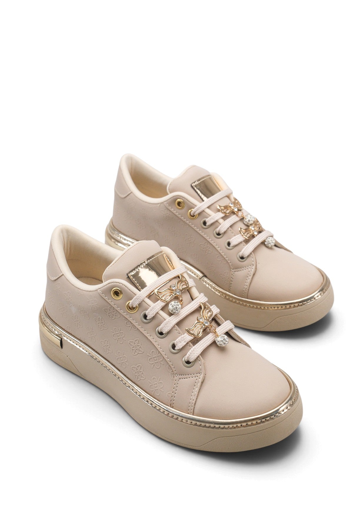 Riccon Larissa Amara Kadın Sneaker 0012924 Bej Cilt