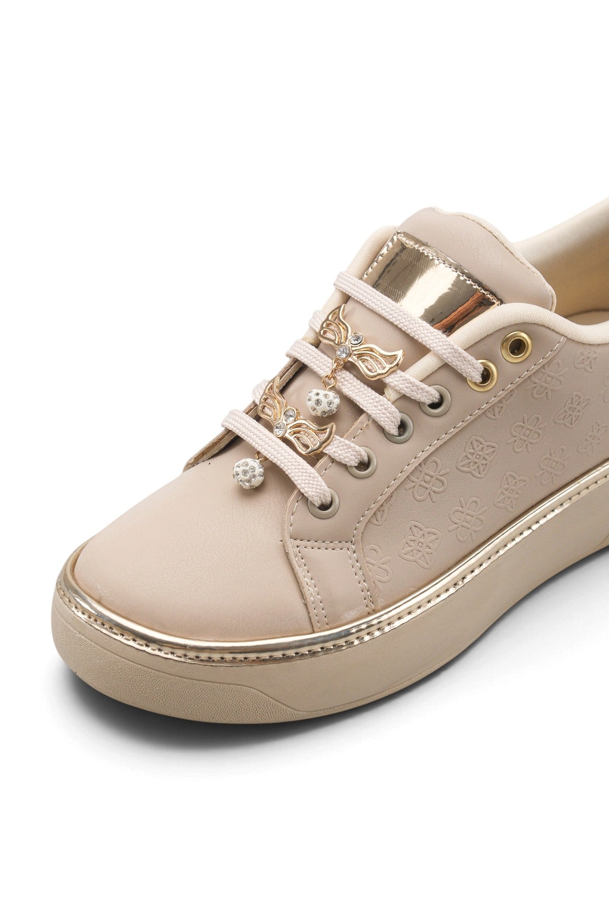Riccon Larissa Amara Kadın Sneaker 0012924 Bej Cilt