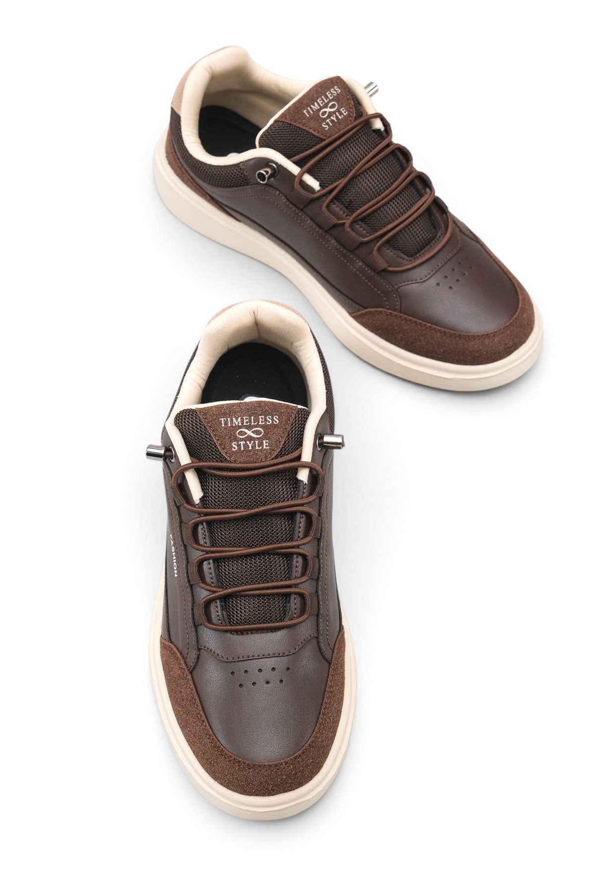 Riccon Larissa Sola Erkek Sneaker 0012055 Kahverengi Bej