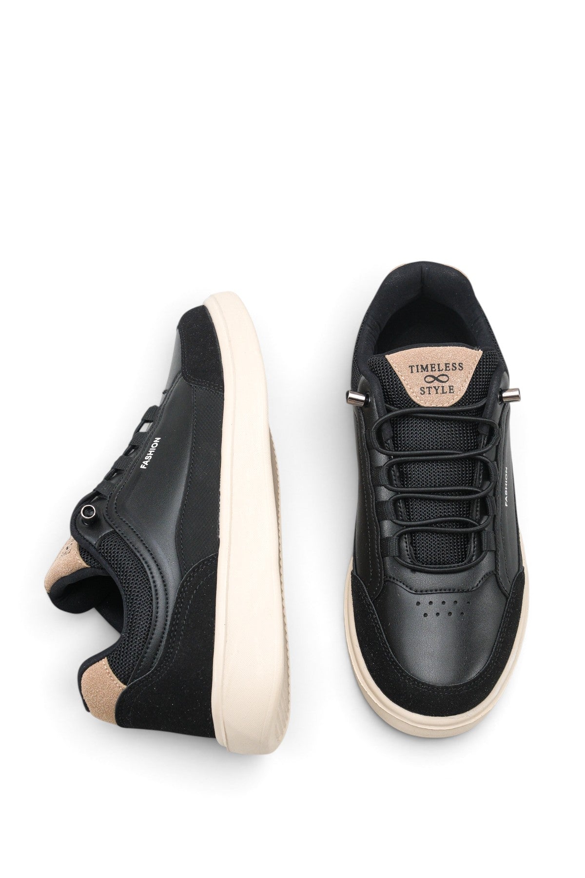 Riccon Larissa Sola Erkek Sneaker 0012055 Siyah Bej