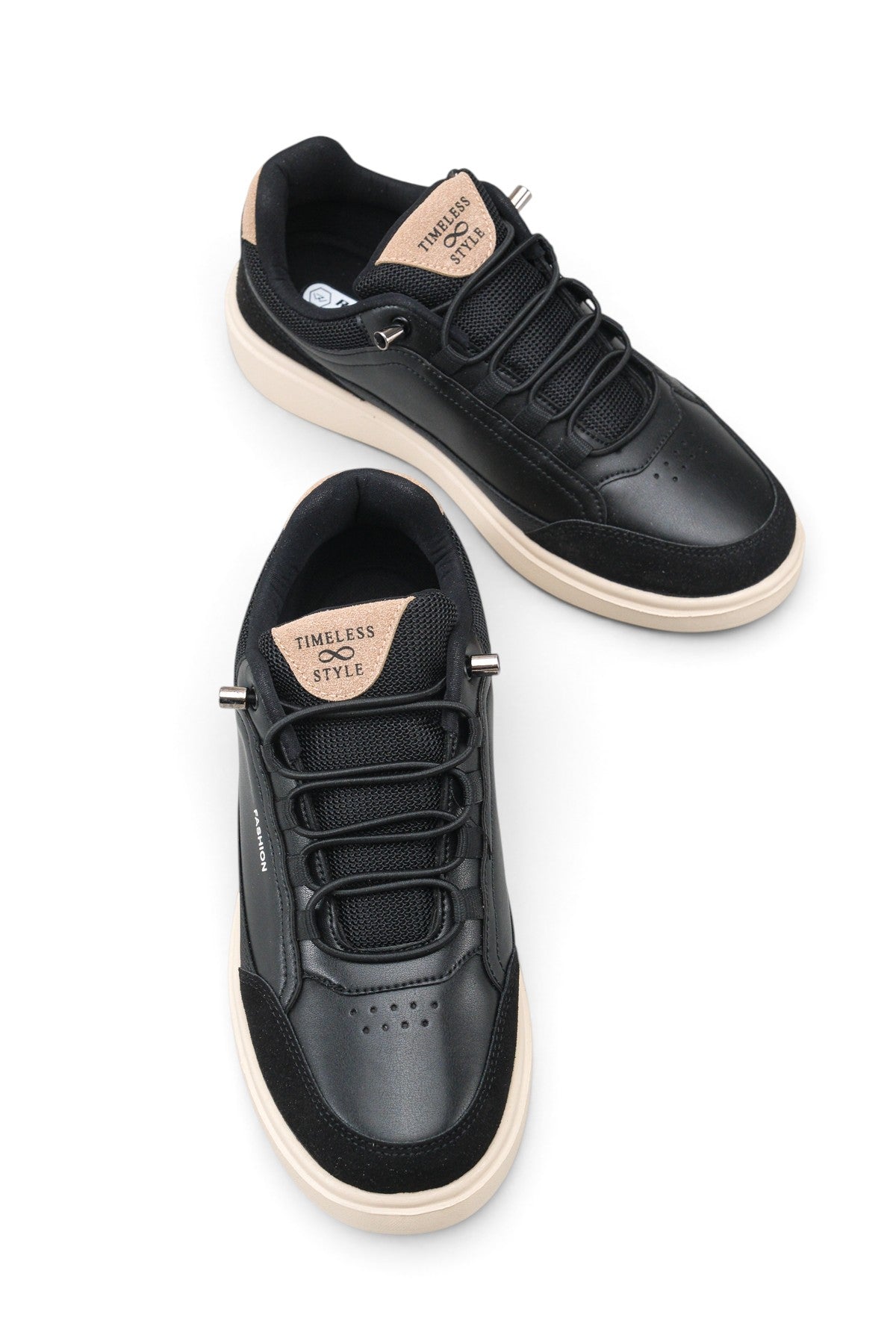 Riccon Larissa Sola Erkek Sneaker 0012055 Siyah Bej