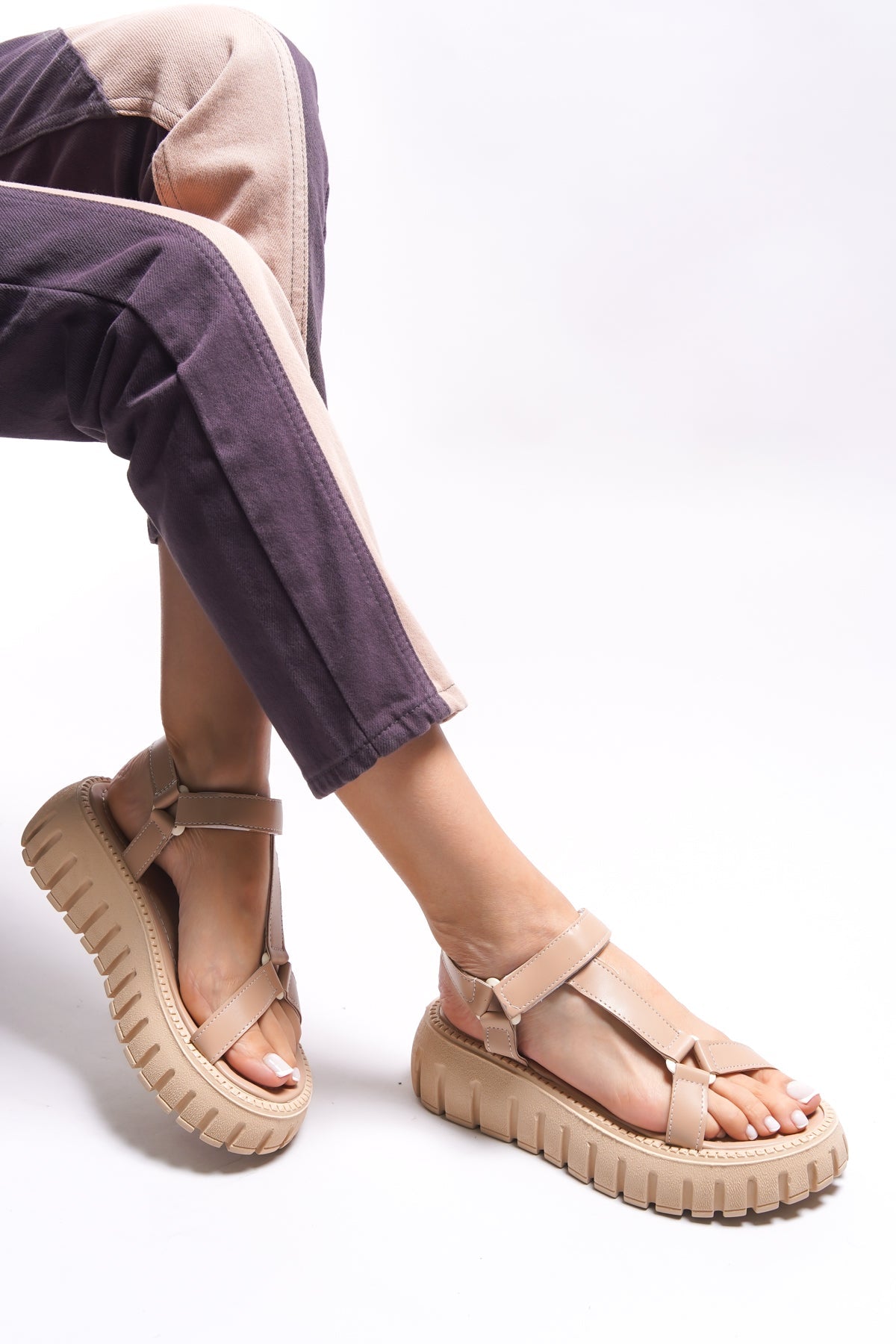 Riccon Lelaluma Kadın Sandalet 0012620 Nude Cilt - Riccon