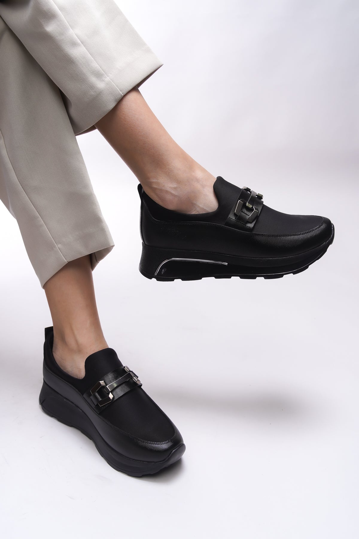 Riccon Lisgalyn Kadın Sneaker 00121705 Siyah Siyah - Riccon