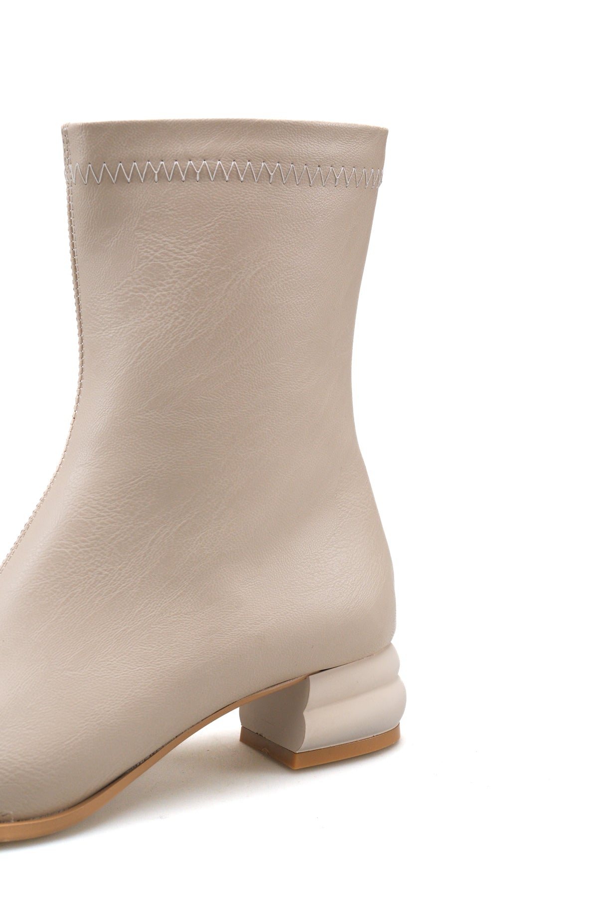 Riccon Luna Rosa Kadın Topuklu Bot 0012800 Bej Cilt