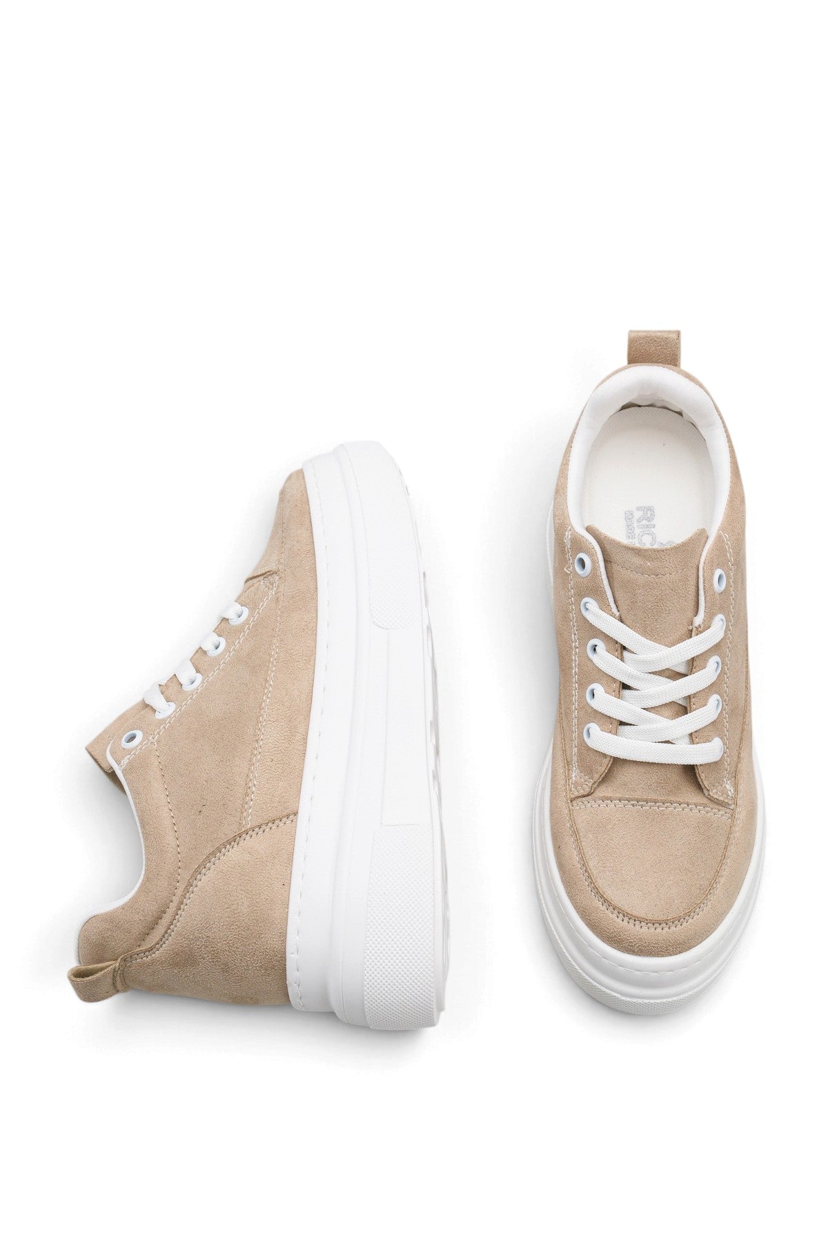 Riccon Lyra Fia Kadın Sneaker 0012501 Ten Süet