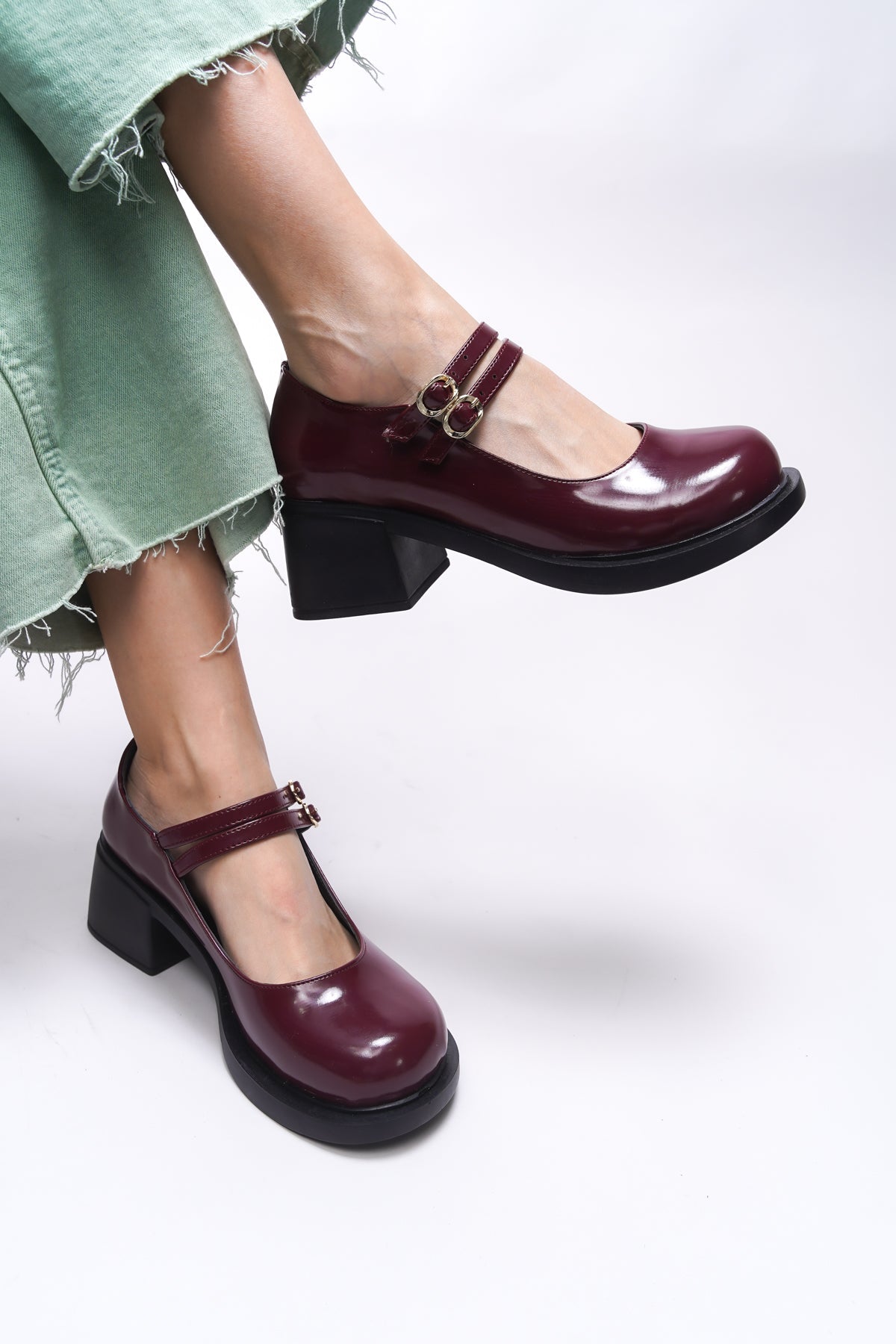 Riccon Merlyrra Kadın Loafer 0012502 Bordo Rugan - Riccon