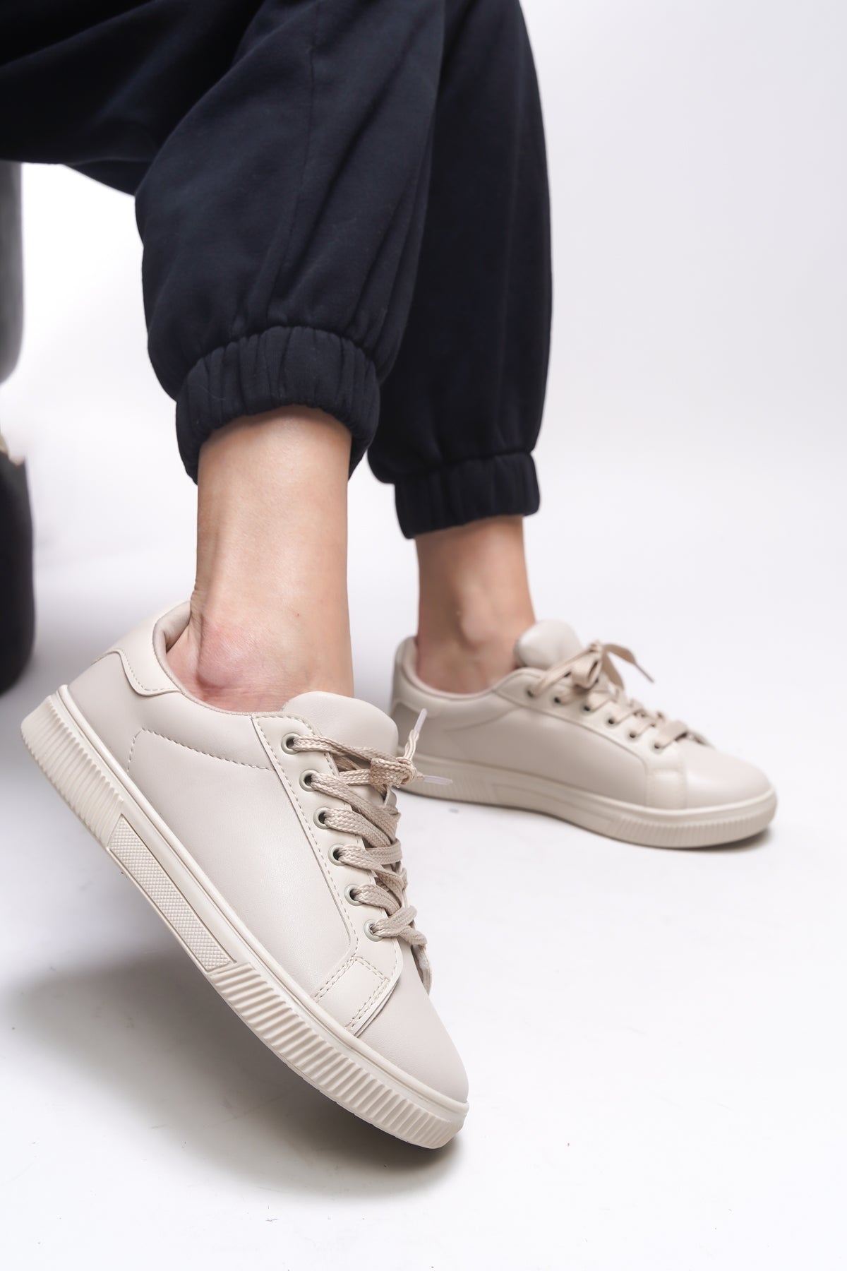 Riccon Meshronei Kadın Sneaker 0012601 Bej - Riccon