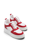 Riccon Mira Alba Kadın Sneaker 0012502 Beyaz Bordo Cilt