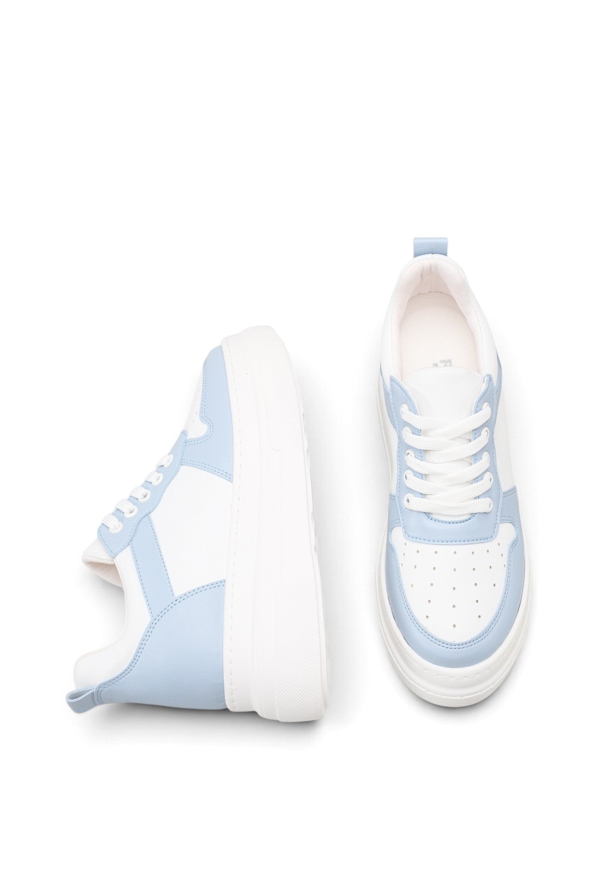 Riccon Mira Alba Kadın Sneaker 0012502 Beyaz Mavi Cilt