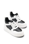 Riccon Mira Alba Kadın Sneaker 0012502 Beyaz Siyah Cilt