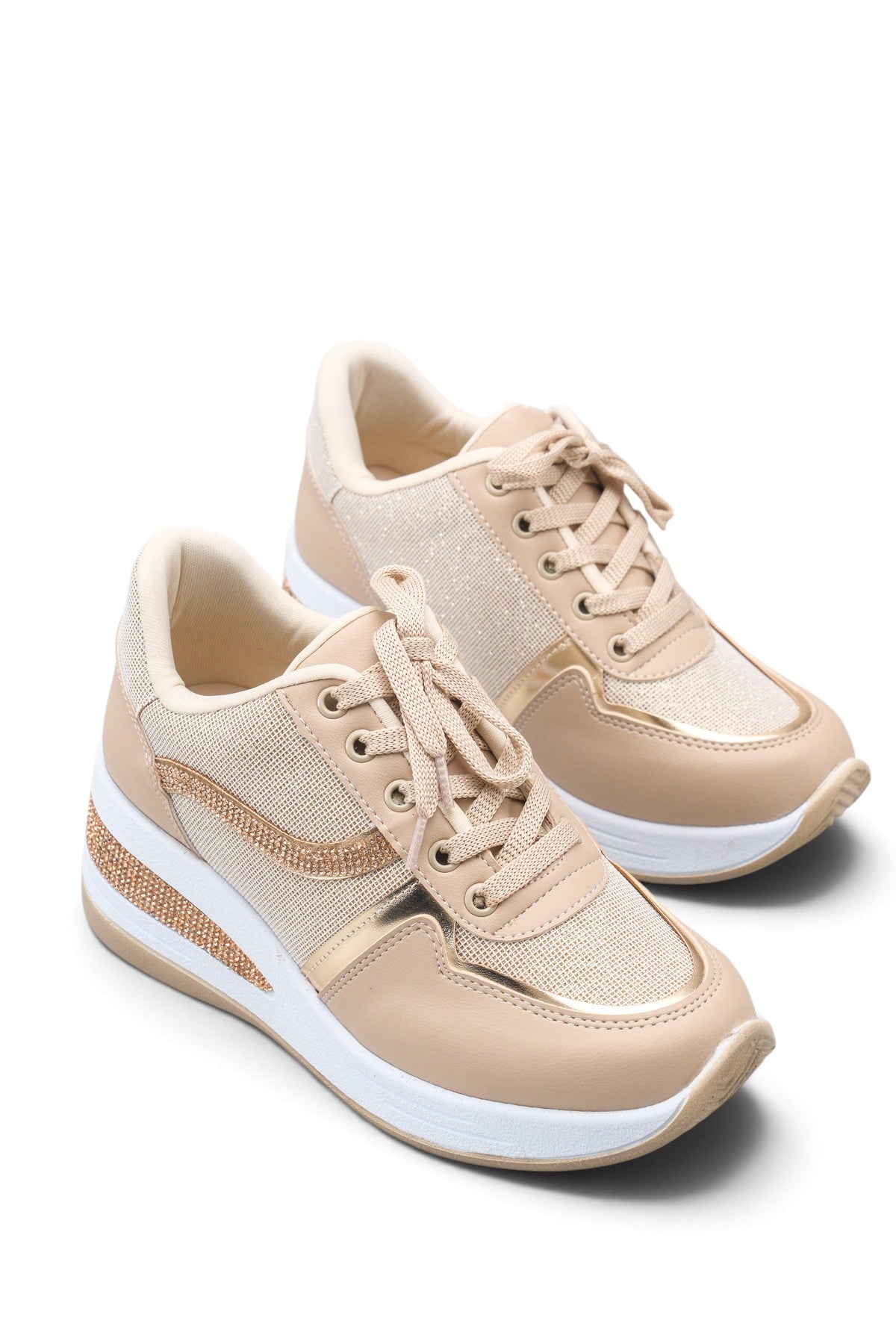 Riccon Mira Clara Kadın Sneaker 0012970 Bej