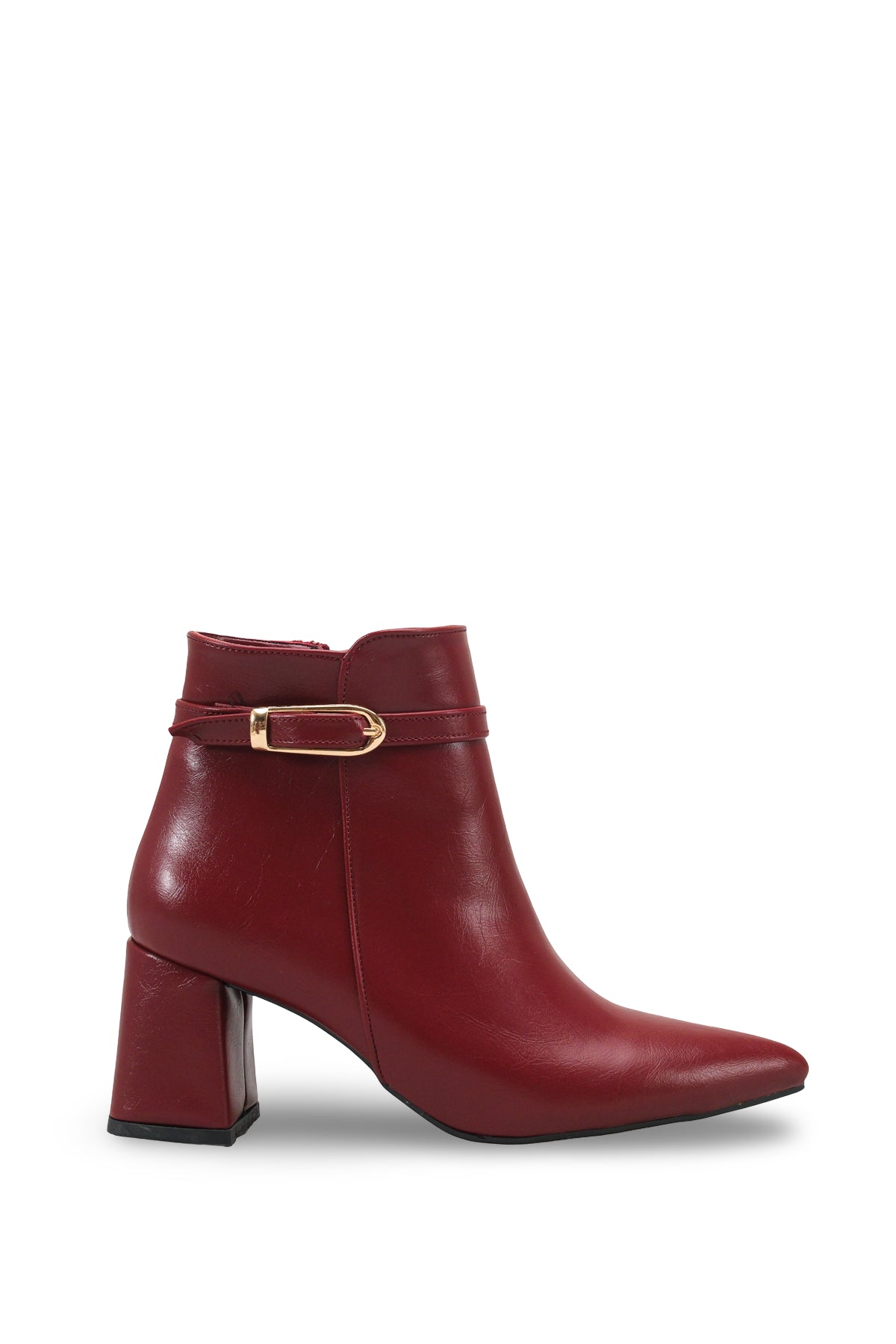 Riccon Nashira Mina Kadın Sivri Burun Topuklu Bot 0012610 Bordo Cilt
