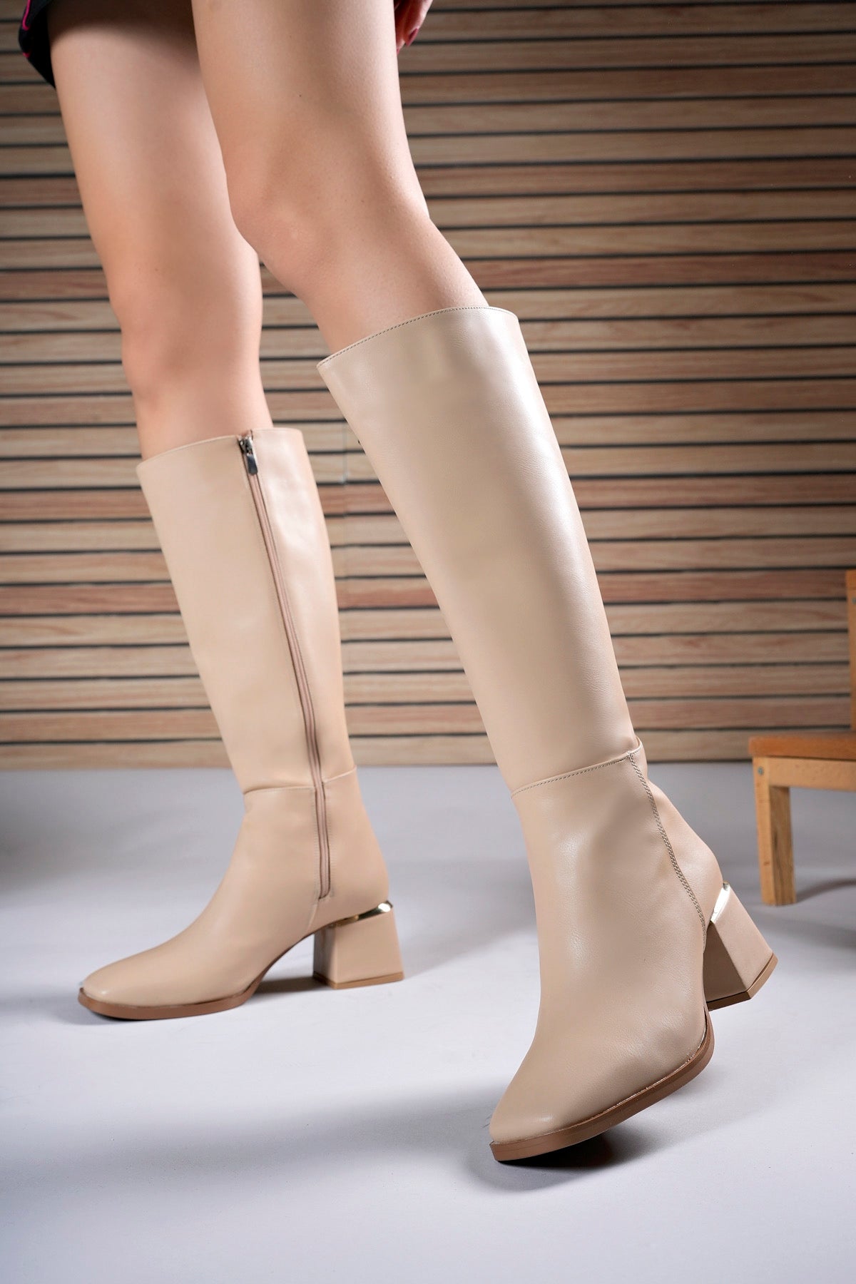 Riccon Rerindiel Kadın Çizme 0012630 Nude Cilt - Riccon