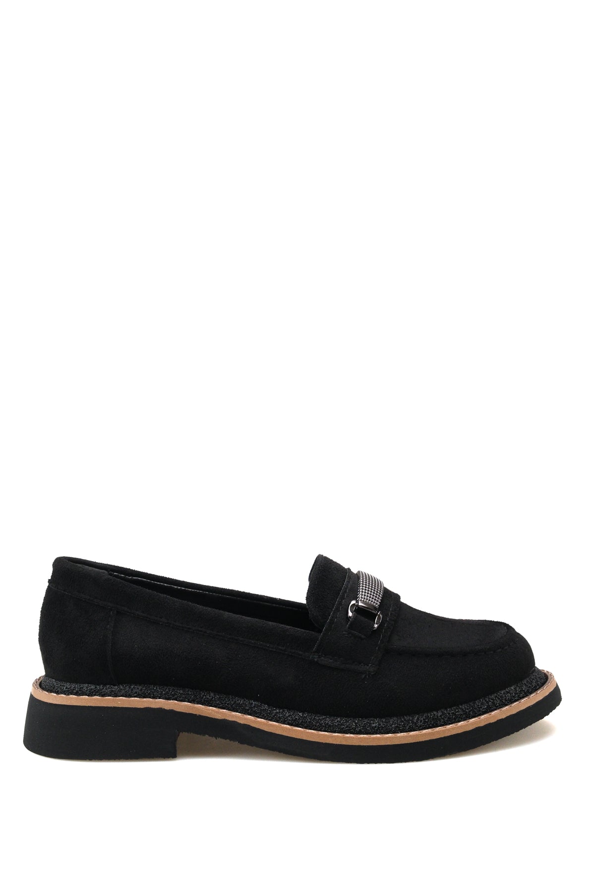 Riccon Selene Luce Kadın Loafer 00121501 Siyah Süet