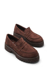 Riccon Selene Pia Kadın Loafer 0012301 Kahverengi Süet