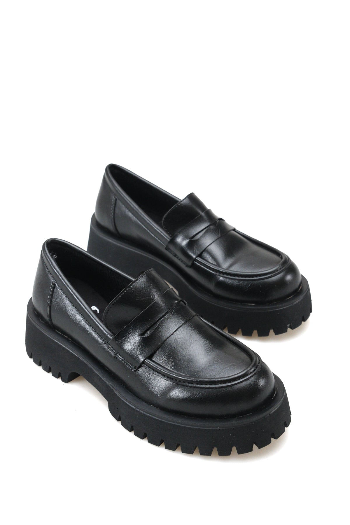 Riccon Selene Pia Kadın Loafer 0012301 Siyah Cilt