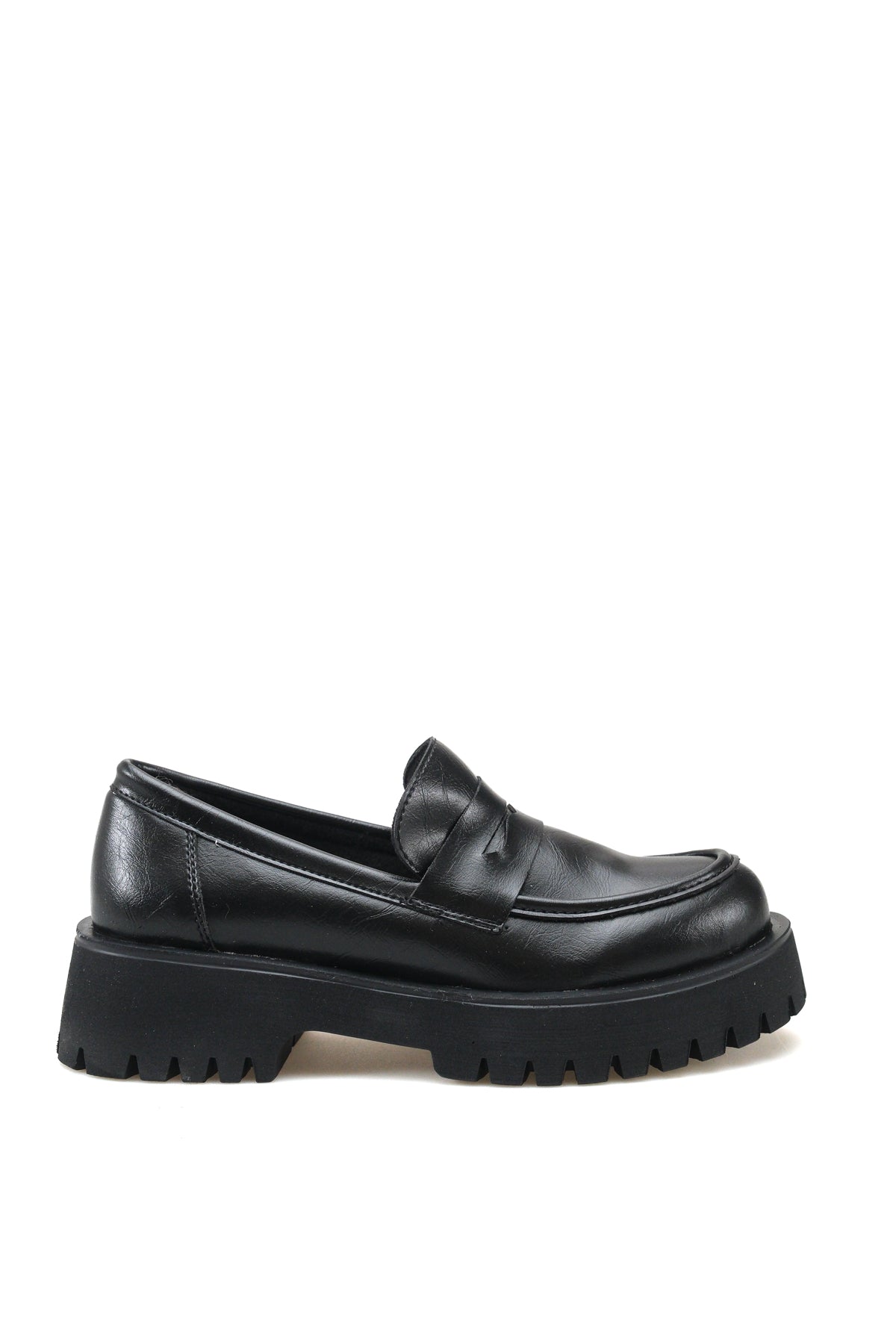 Riccon Selene Pia Kadın Loafer 0012301 Siyah Cilt