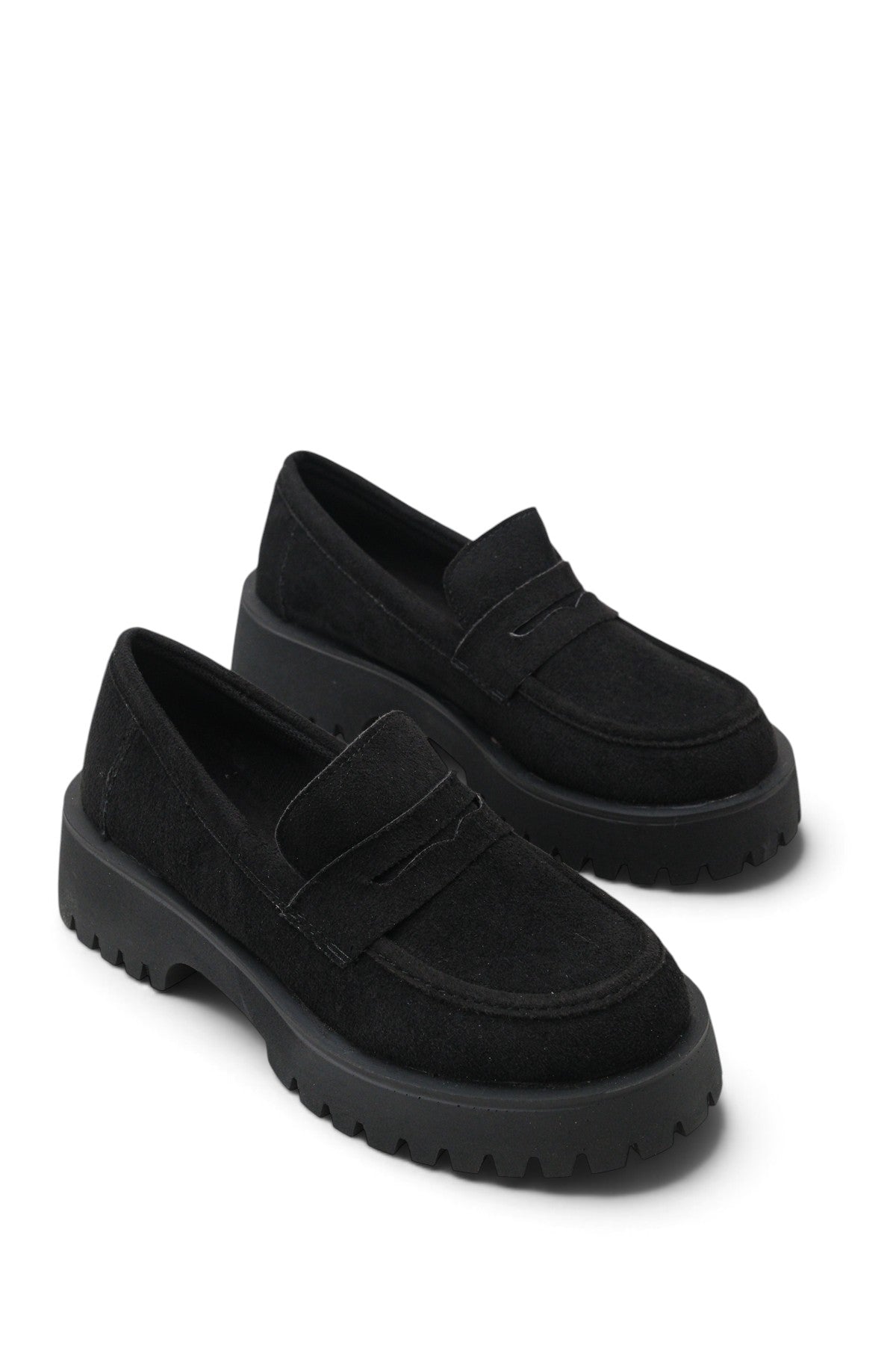 Riccon Selene Pia Kadın Loafer 0012301 Siyah Süet