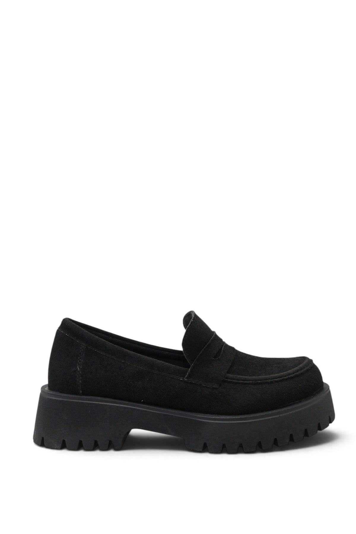 Riccon Selene Pia Kadın Loafer 0012301 Siyah Süet