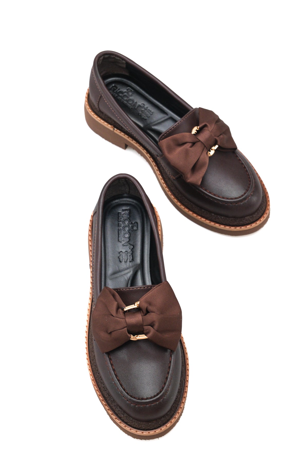 Riccon Siri Amara Kadın Loafer 0012512 Kahverengi Cilt