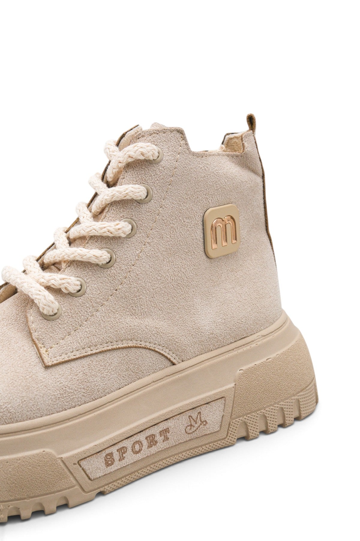 Riccon Siri Gala Kadın Sneaker Bot 0012939 Bej Süet