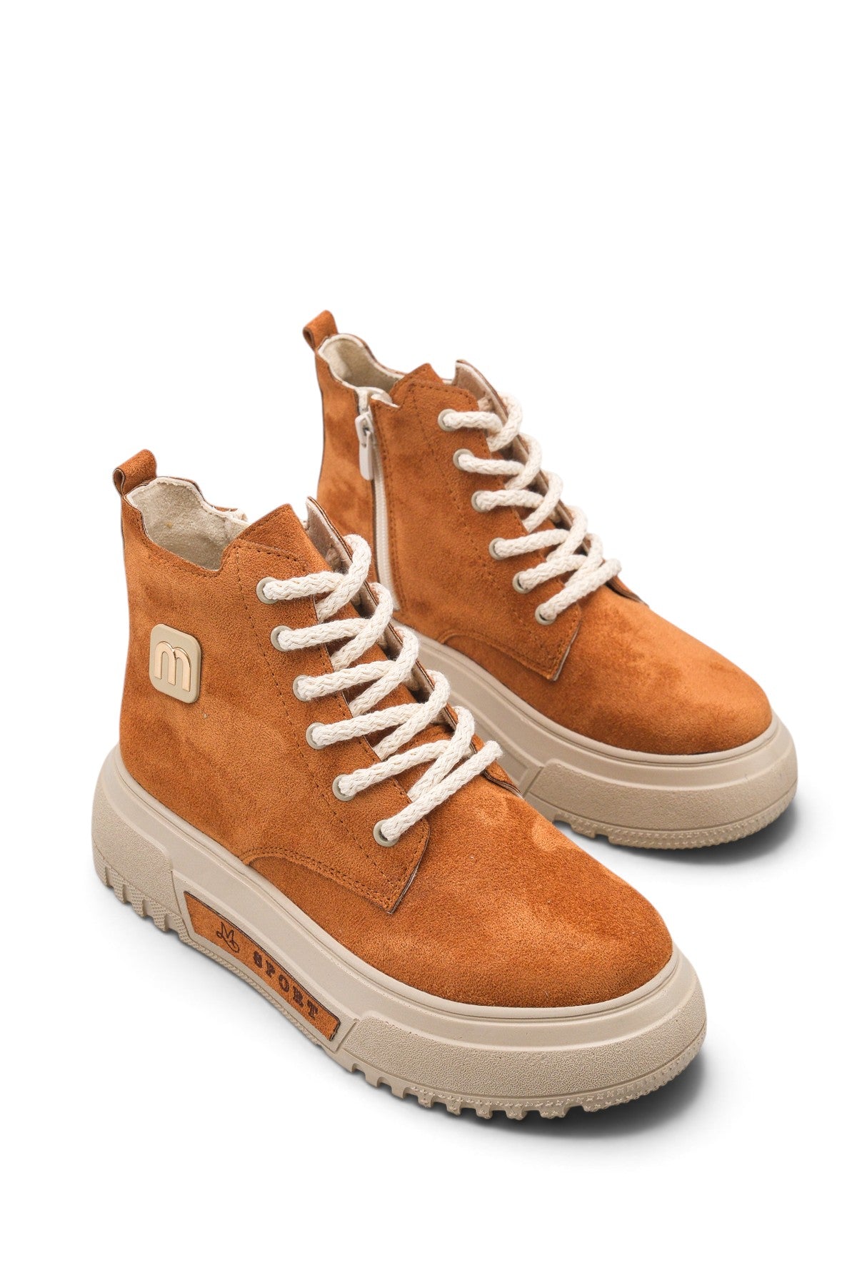 Riccon Siri Gala Kadın Sneaker Bot 0012939 Taba Süet
