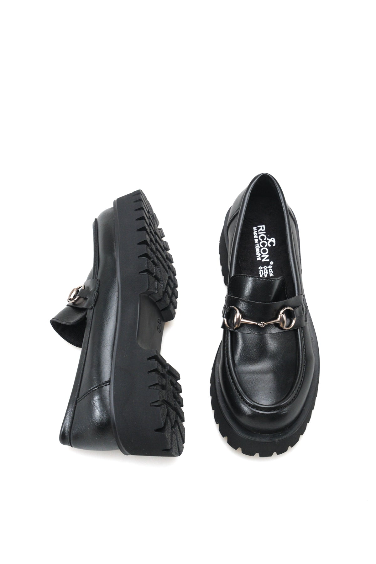 Riccon Siri Viven Kadın Loafer 0012303 Siyah Cilt