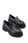 Riccon Siri Viven Kadın Loafer 0012303 Siyah Kroko