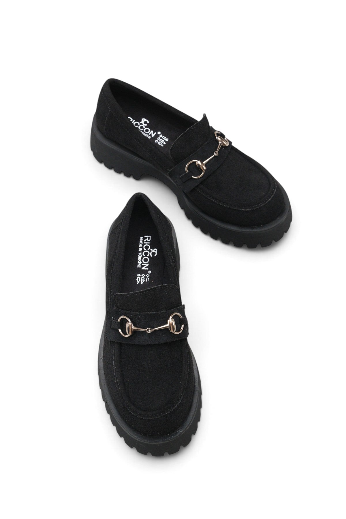 Riccon Siri Viven Kadın Loafer 0012303 Siyah Süet