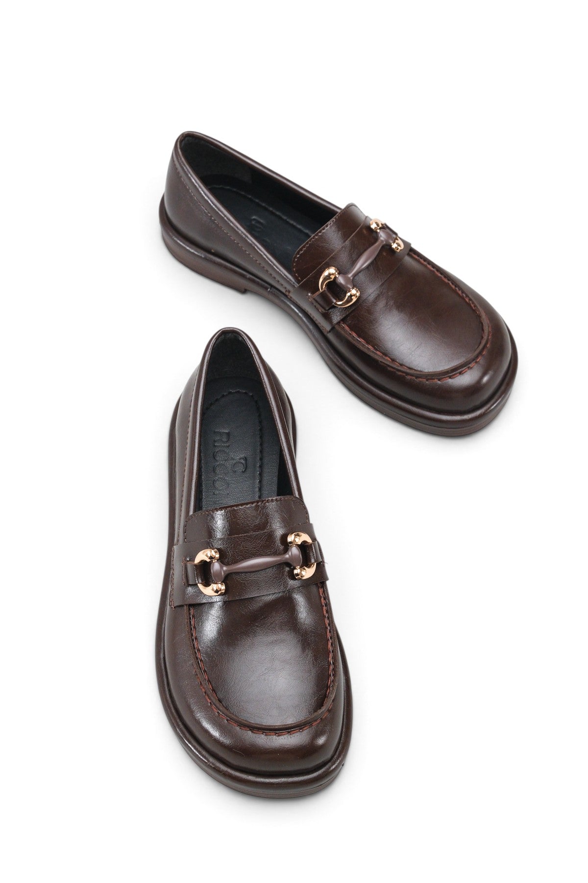 Riccon Stella Mia Kadın Loafer 0012932 Kahverengi Rustik