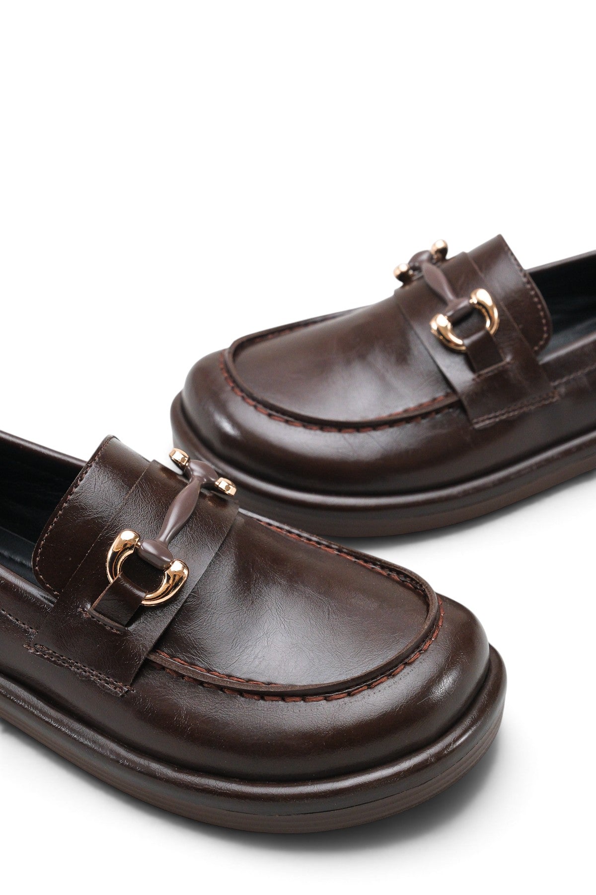 Riccon Stella Mia Kadın Loafer 0012932 Kahverengi Rustik