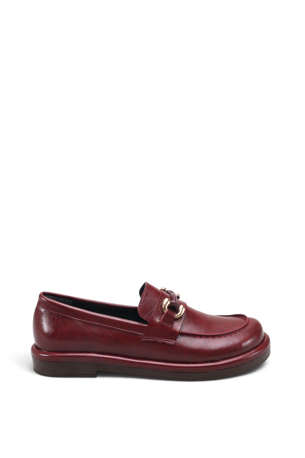Riccon Stella Mia Kadın Loafer 0012932 Vişne Rustik