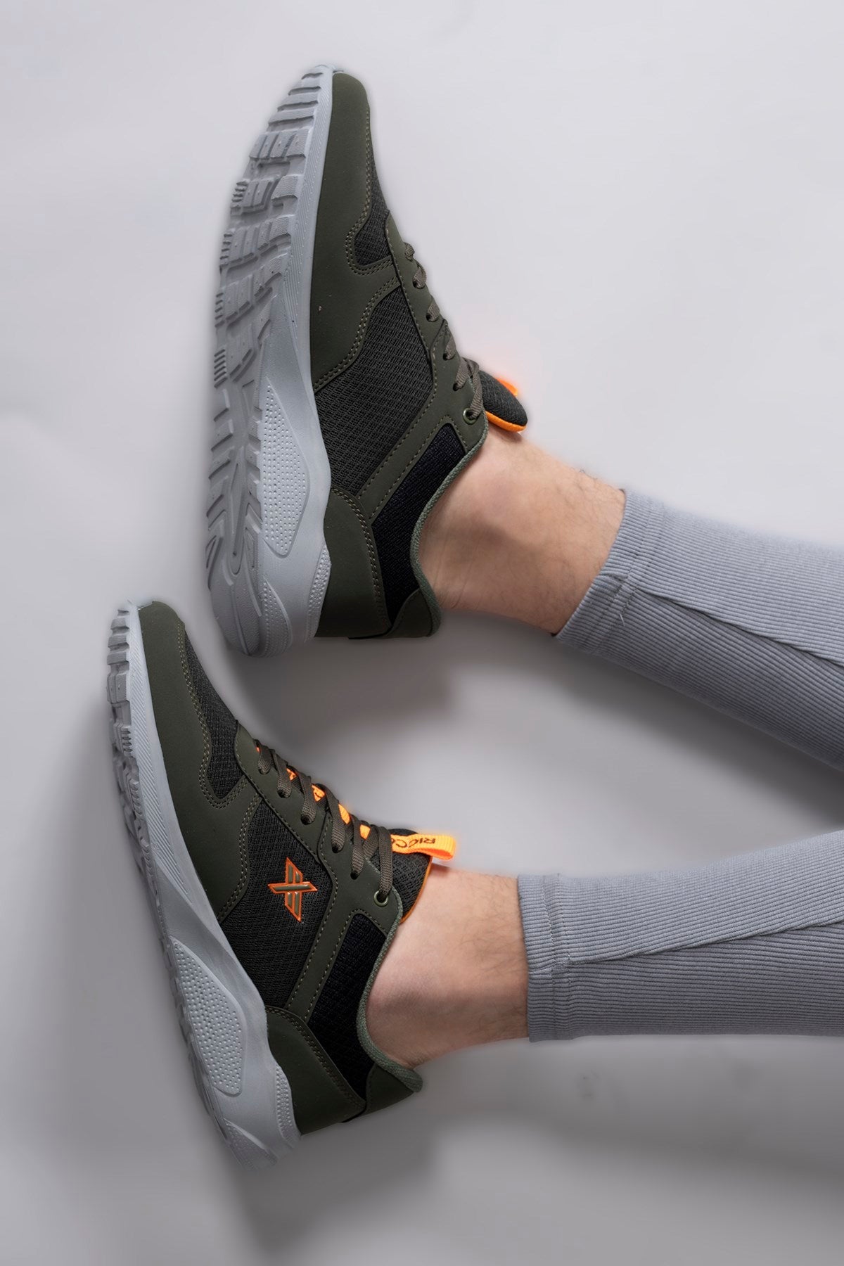 Riccon Süper Hafif Unisex Sneaker 00124039 Haki Turuncu - Riccon