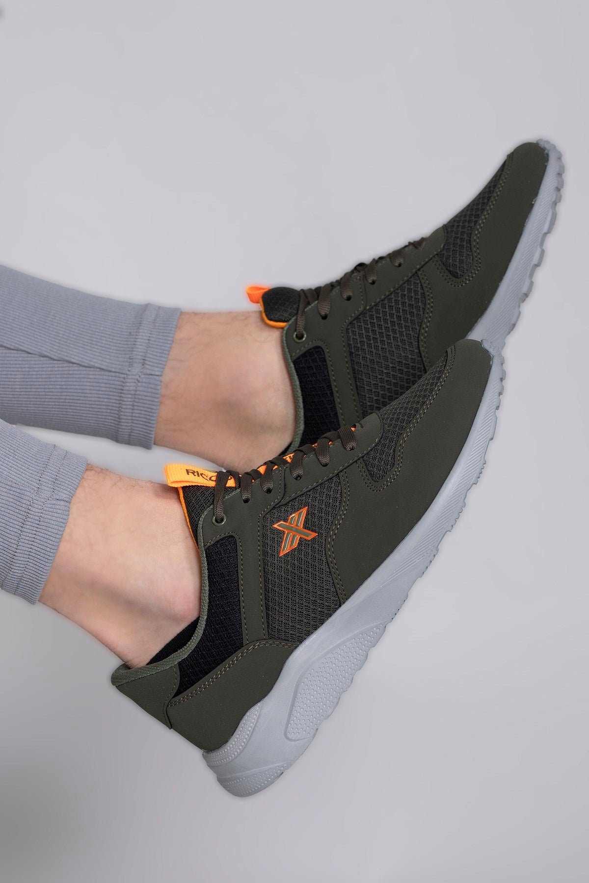Riccon Süper Hafif Unisex Sneaker 00124039 Haki Turuncu - Riccon