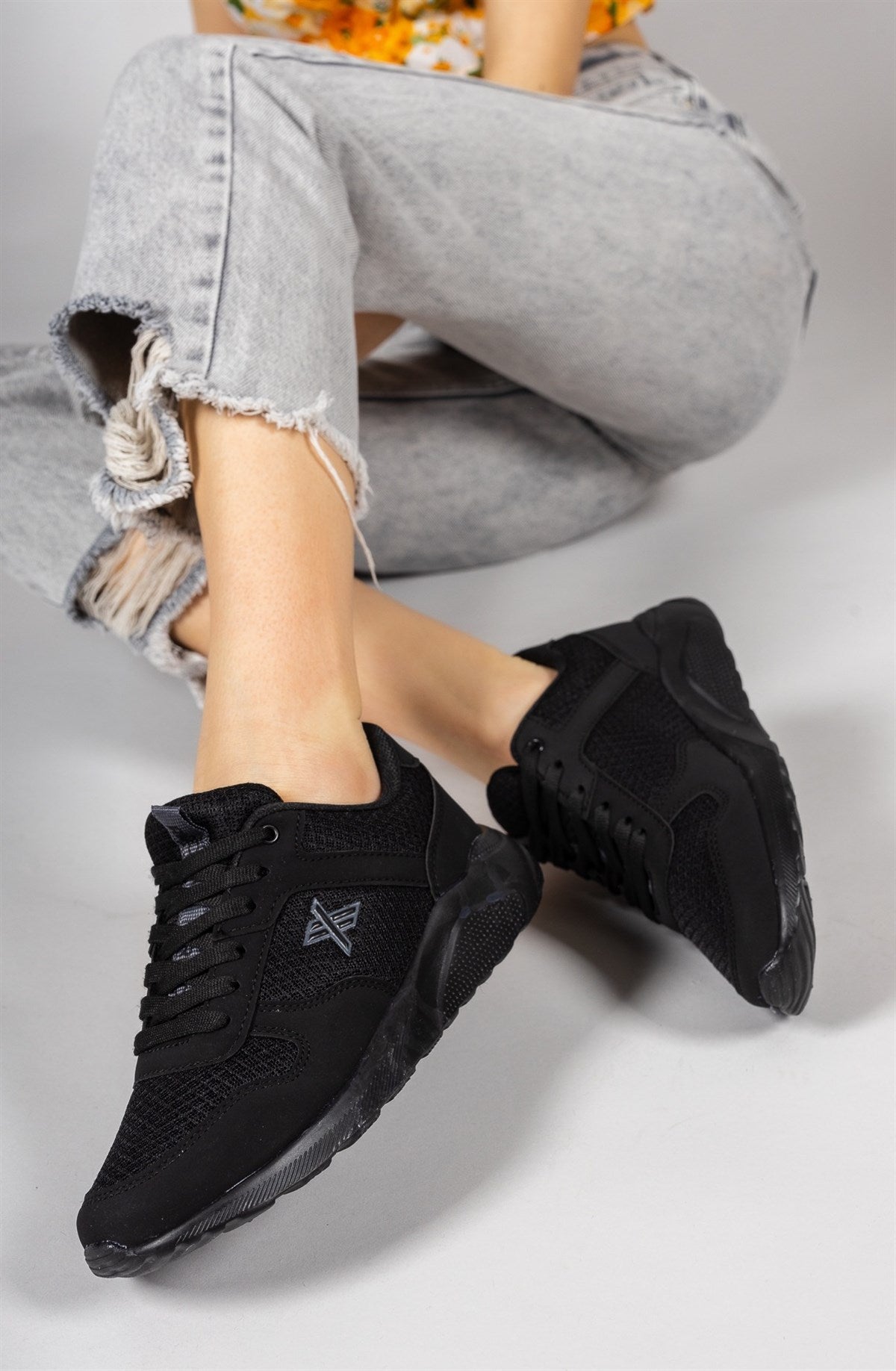 Riccon Süper Hafif Unisex Sneaker 00124039 Siyah Füme - Riccon