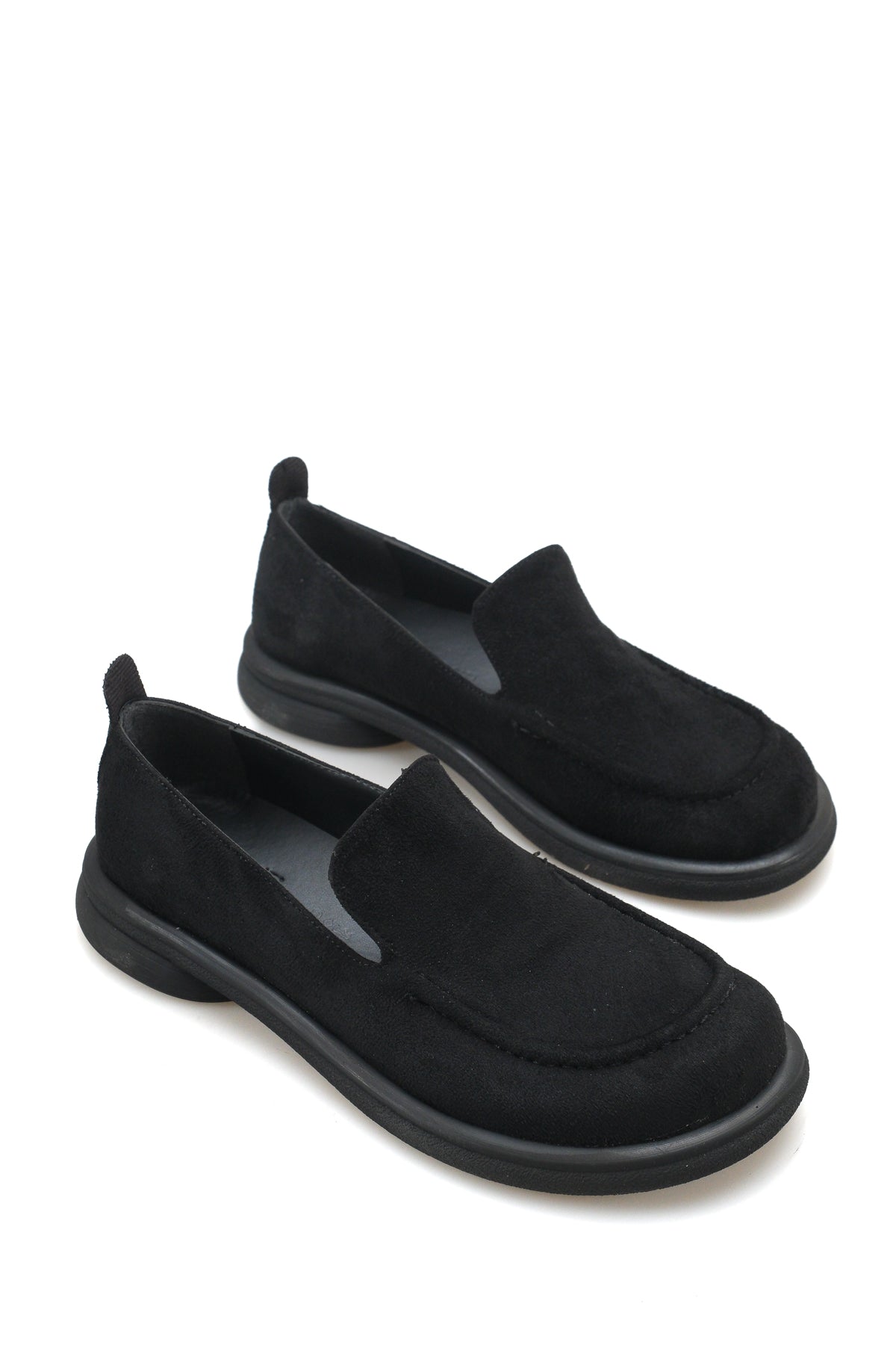 Riccon Talitha Nina Kadın Topuklu Loafer 00121657 Siyah Süet