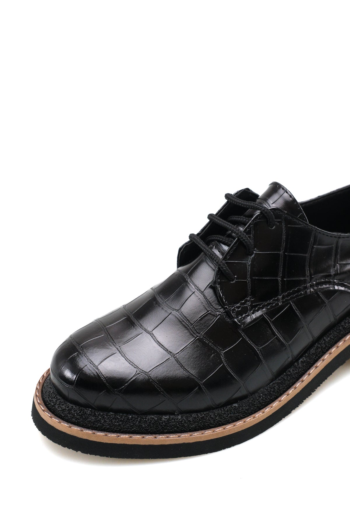 Riccon Talitha Serena Kadın Loafer 0012508 Siyah Kroko