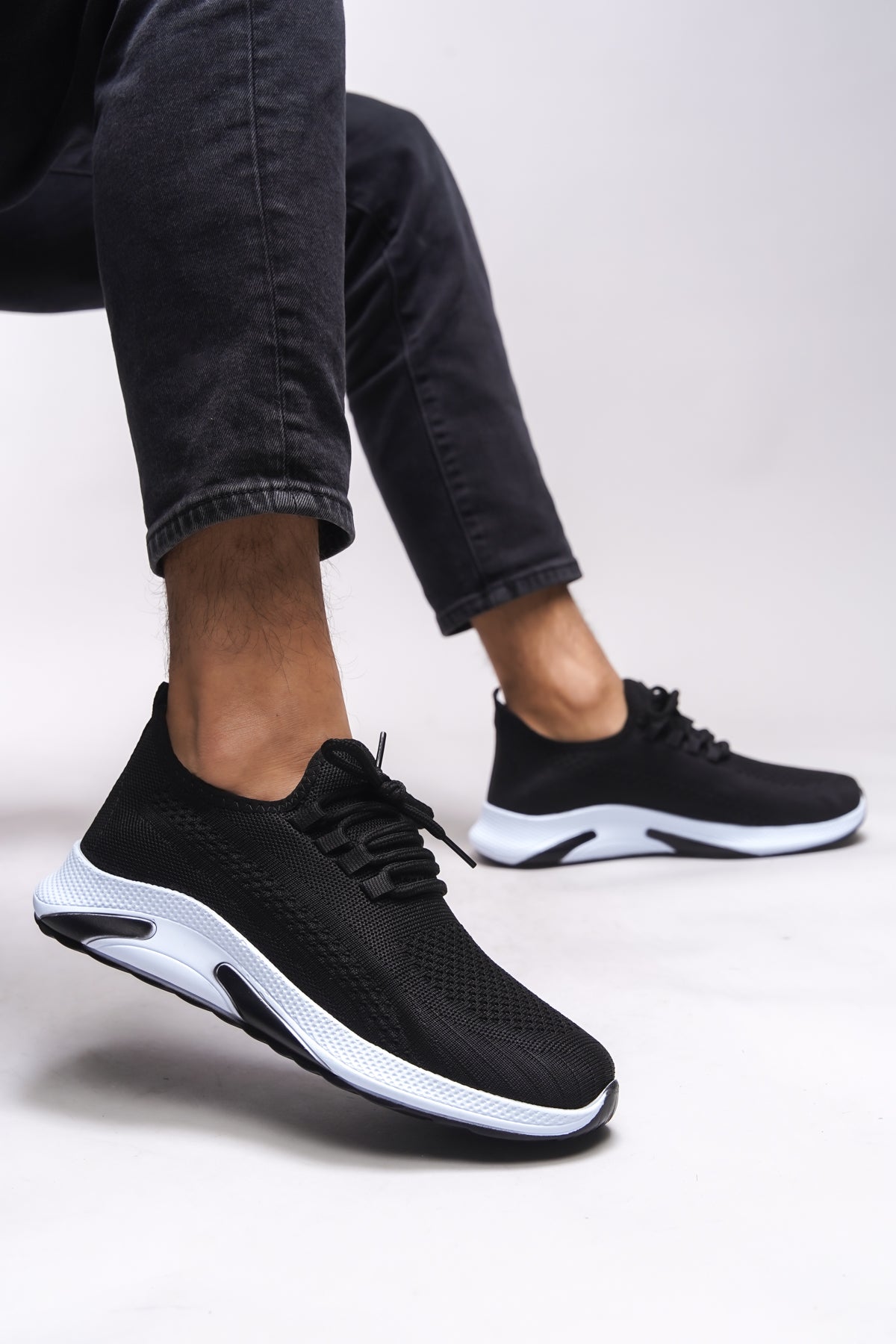 Riccon Thiebzar Unisex Sneaker 0012101 Siyah Beyaz - Riccon