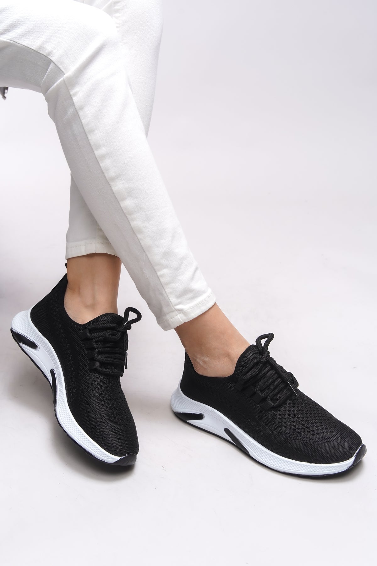 Riccon Thiebzar Unisex Sneaker 0012101 Siyah Beyaz - Riccon