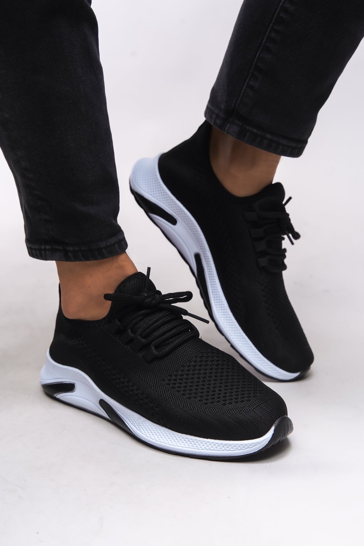 Riccon Thiebzar Unisex Sneaker 0012101 Siyah Beyaz - Riccon