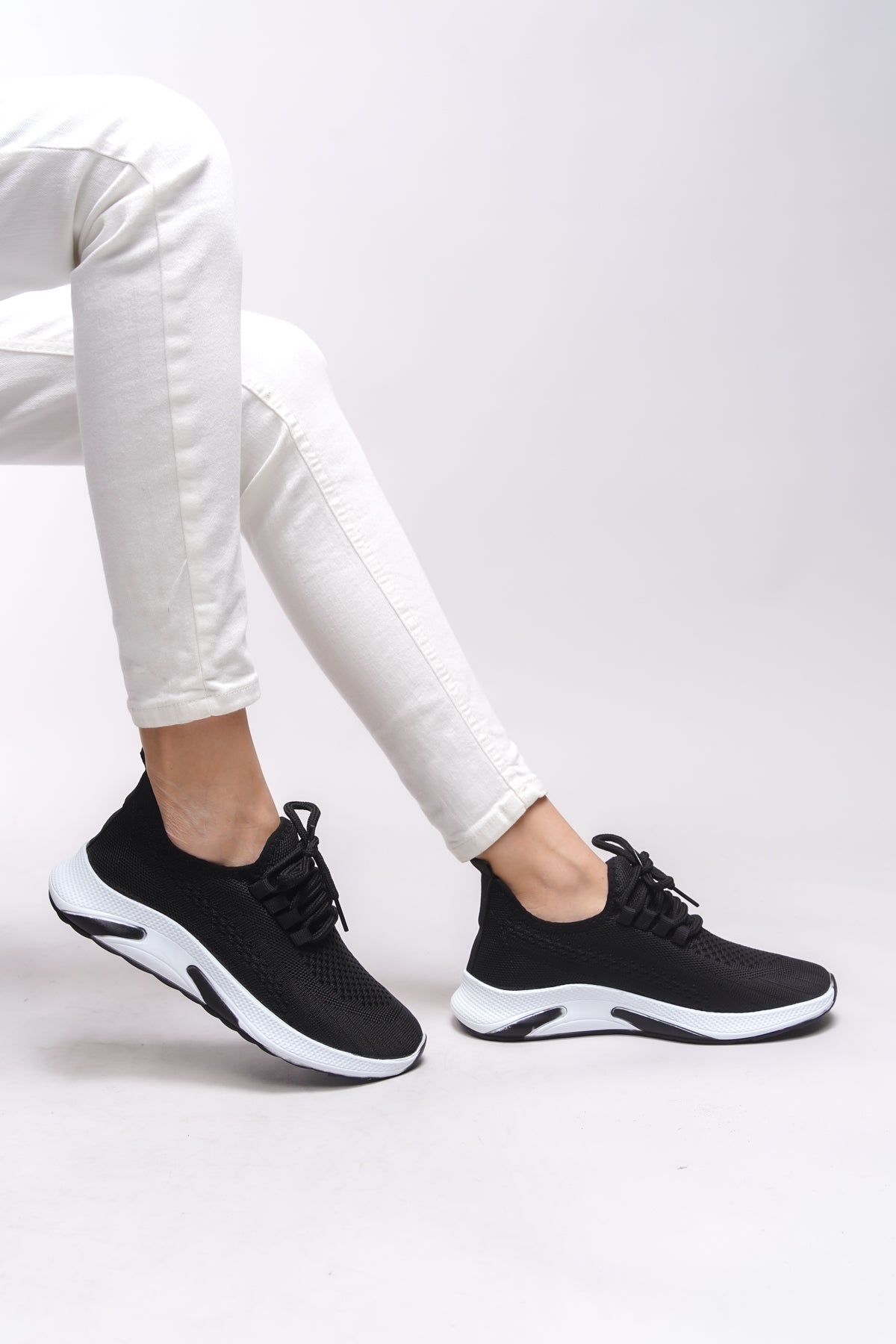 Riccon Thiebzar Unisex Sneaker 0012101 Siyah Beyaz - Riccon