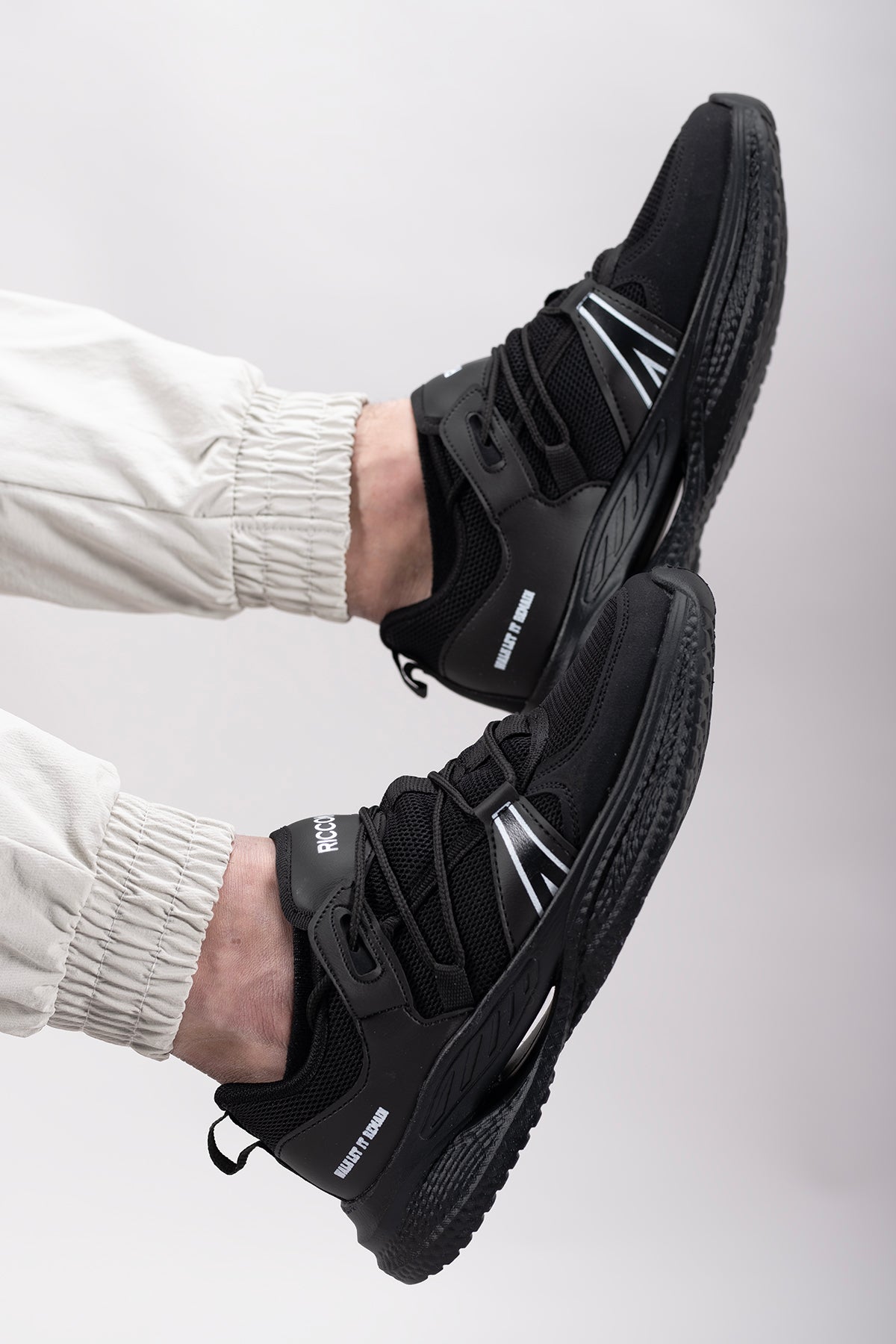 Riccon Thulgalir Erkek Sneaker 00121204 Siyah Siyah - Riccon
